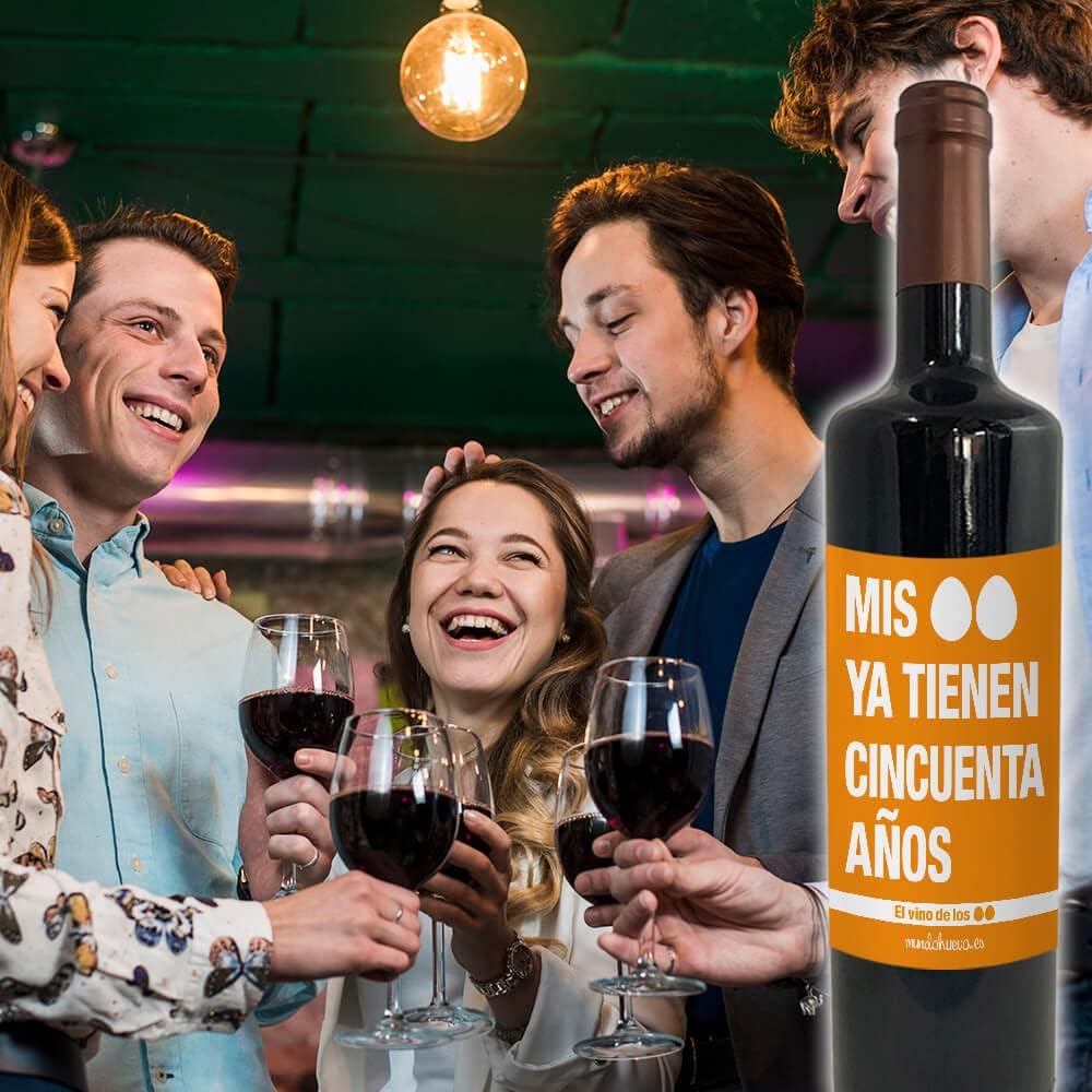 Thumbnail 2 de Botella de vino tinto Mis Huevos 50 años 🍷