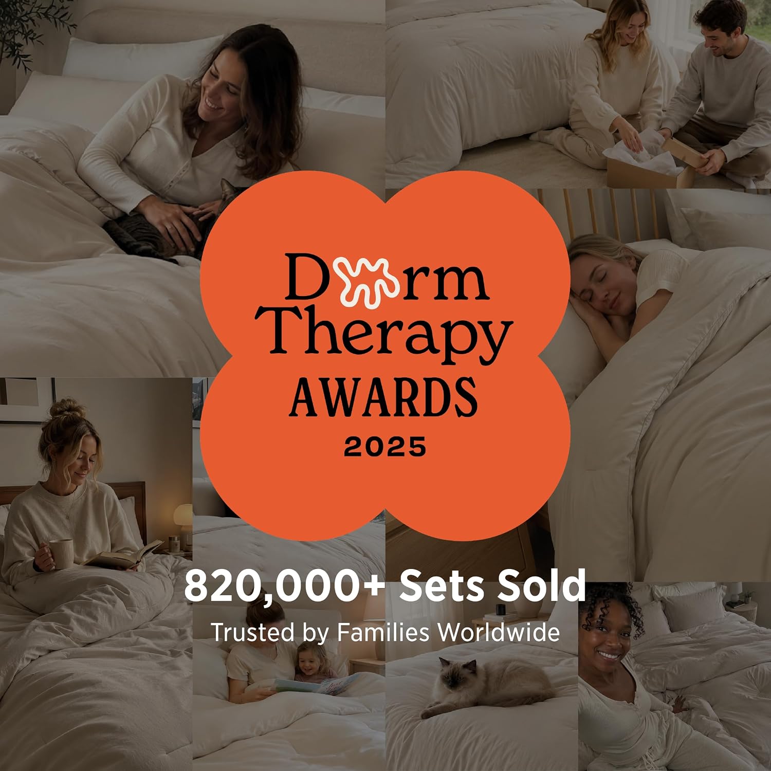 Detalle 2 de Bedsure BB349B2 Queen Comforter Set, Beige, Prewashed and Machine-Washable
