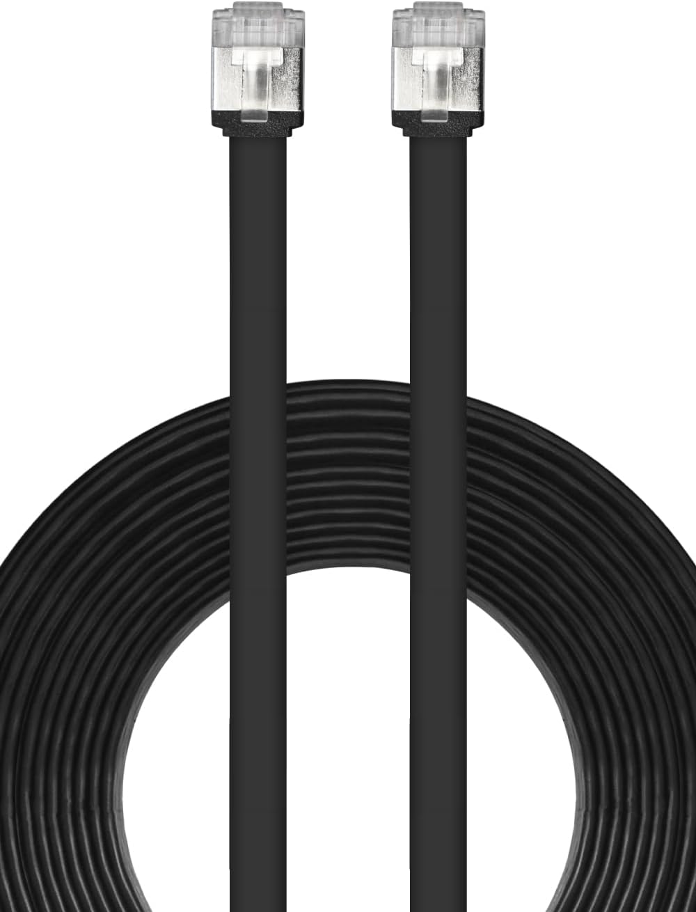 Detalle de shizukawill ACLAN02BK100M CAT7 LANケーブル フラットタイプ 10m ブラック