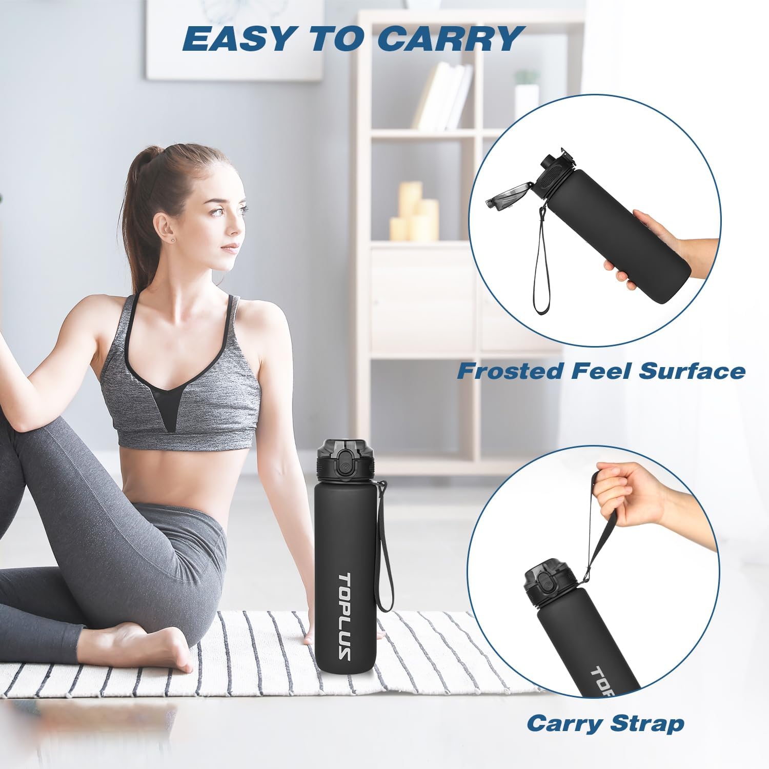 Thumbnail 4 de TOPLUS 1L BPA-Free Tritan Sports Water Bottle