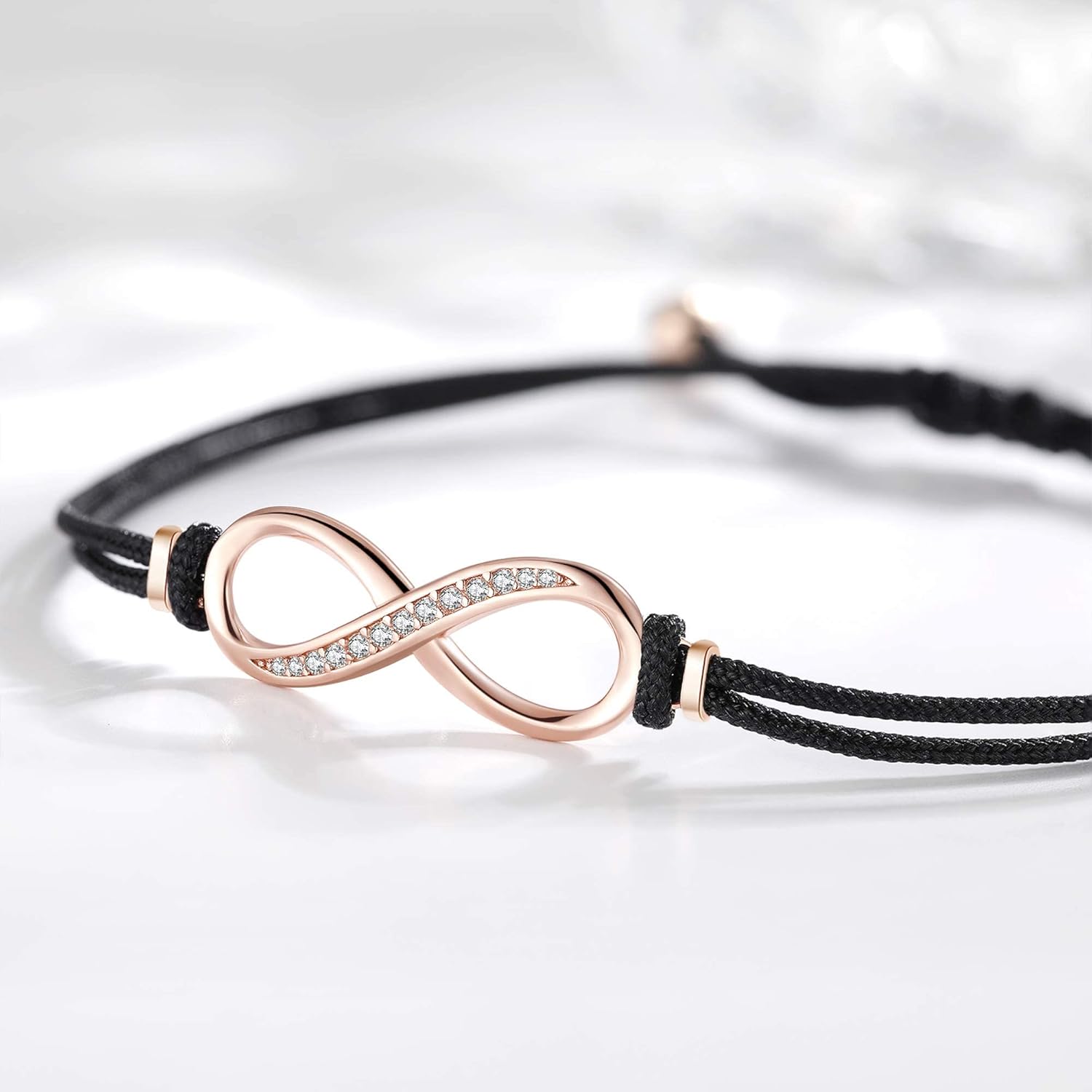 Thumbnail 2 de Jrêveinfini Infini Bracelet Femme en argent sterling 925, bracelet corde personnalisable avec boîte cadeau
