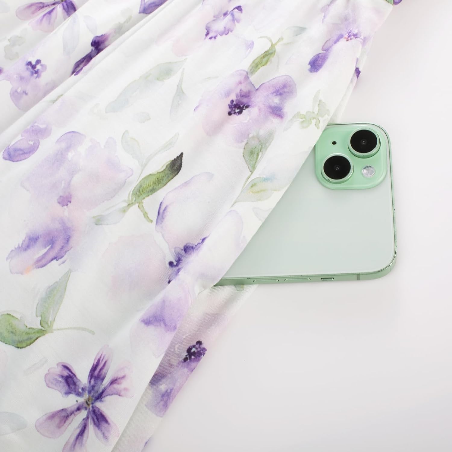 Detalle 2 de Grace Karin Abito Estivo Donna Lungo con Spalle Scoperte, Volant e Spacco – Boho Floreale con Tasche
