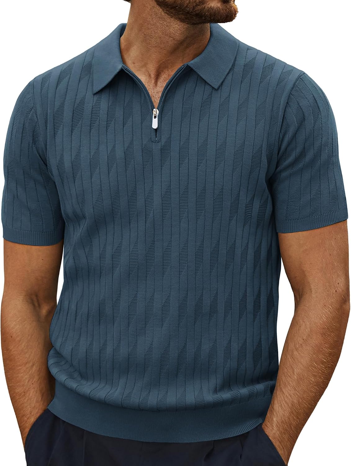 Thumbnail 6 de PJ PAUL JONES Polo elasticizzata con cerniera 1/4