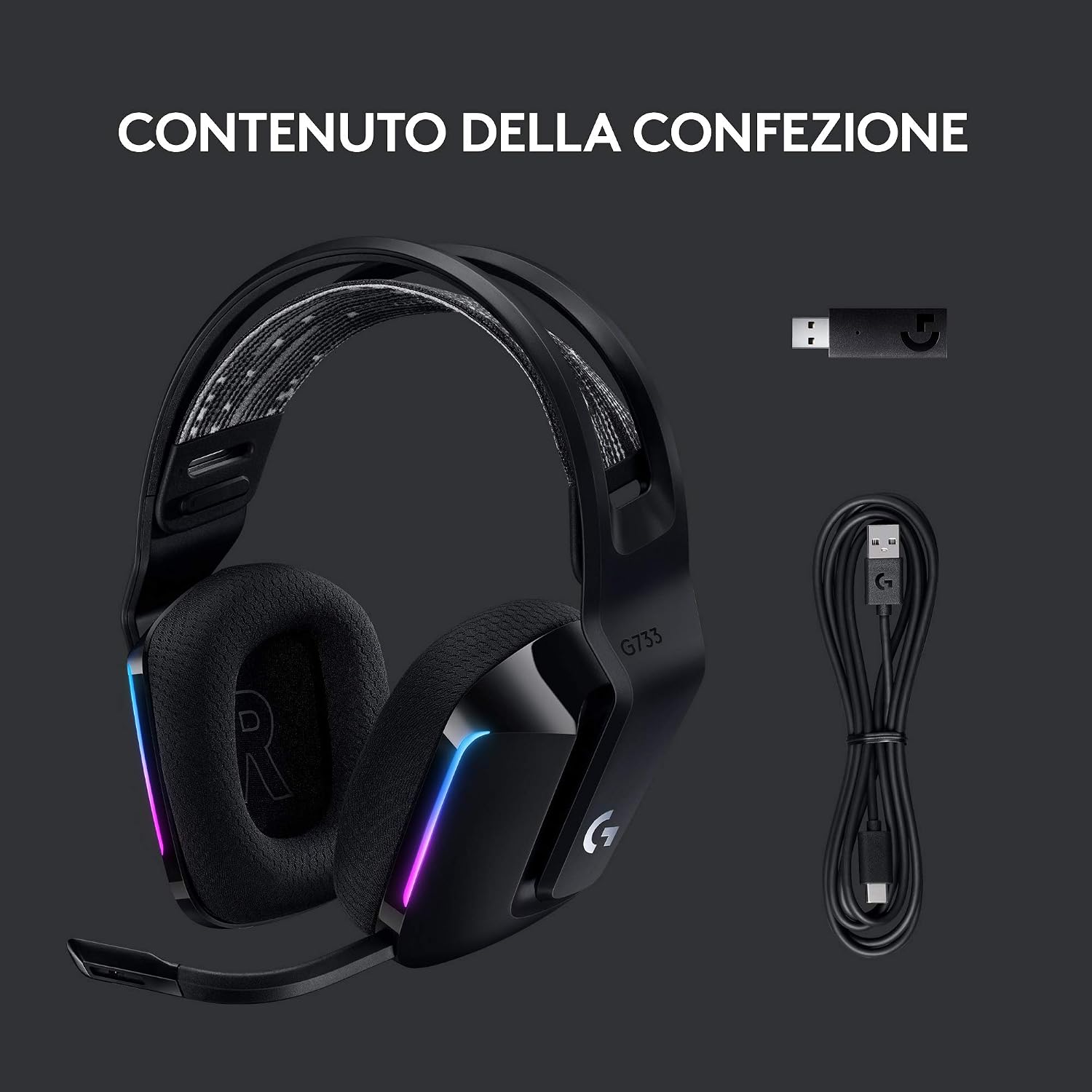 Thumbnail 6 de Logitech G733 LIGHTSPEED: cuffie wireless gaming con microfono BLUE VO!CE e RGB