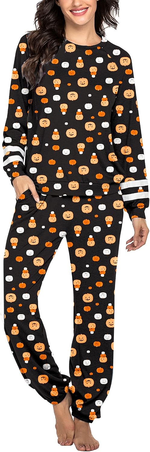 Detalle 2 de Ekouaer Women's Two-Piece Loungewear Set with Pockets and Drawstring Pants