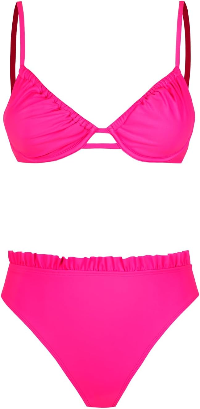 Detalle 1 de Maillot de bain floral CUPSHE 2 pièces