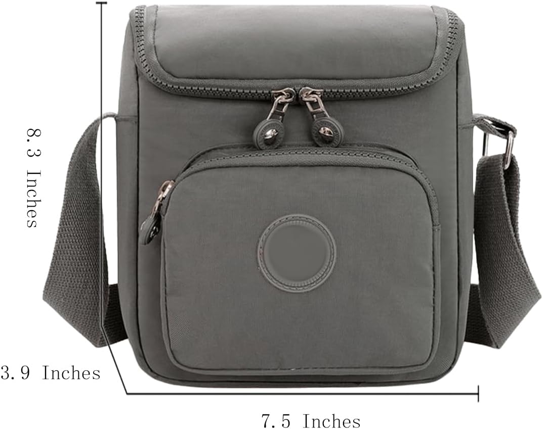 Detalle de FAVORTALK women’s waterproof crossbody bag (21 x 19 x 10 cm) – lightweight multi-pocket phone bag