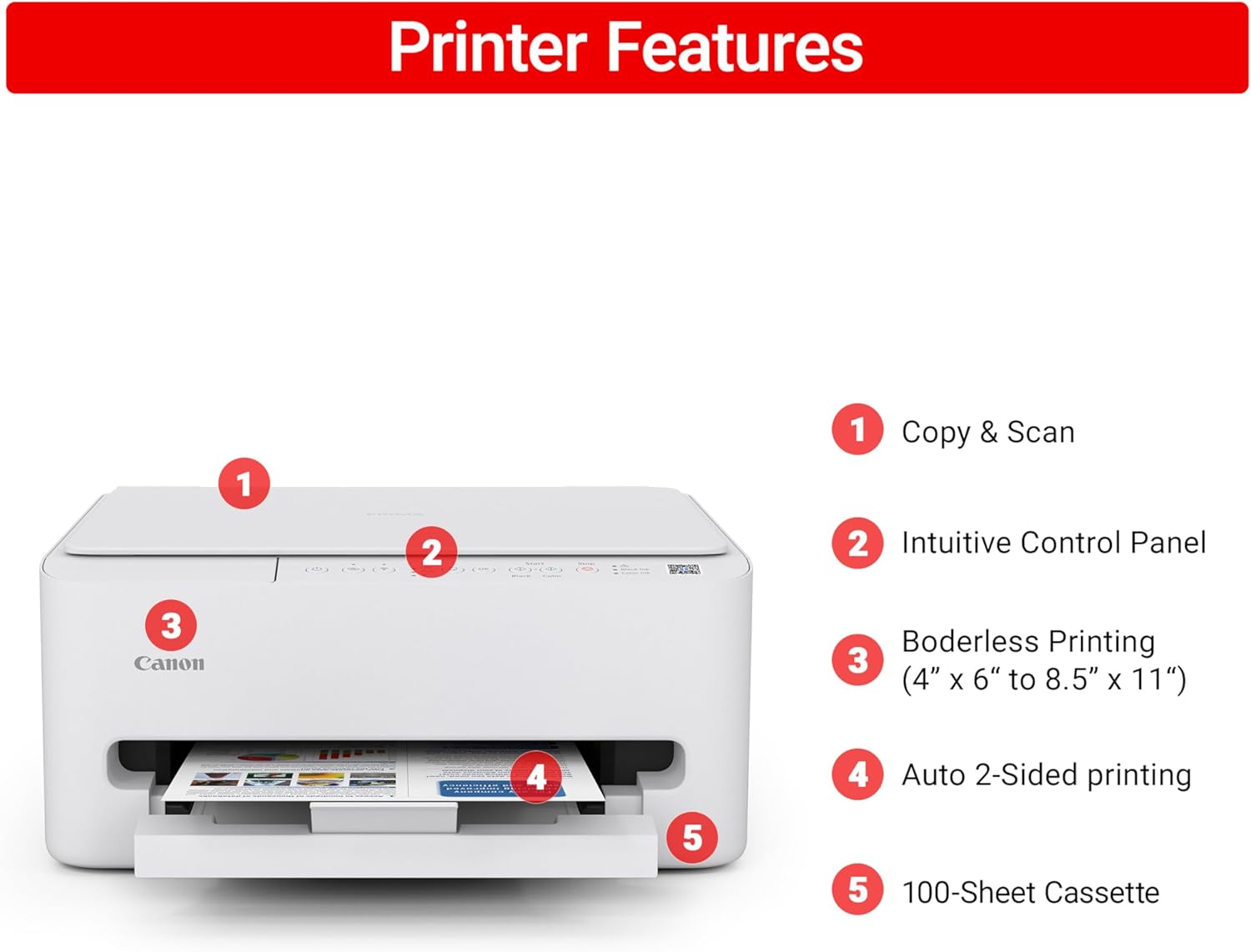 Thumbnail 2 de Canon PIXMA TS4320 Wireless Color Inkjet Printer