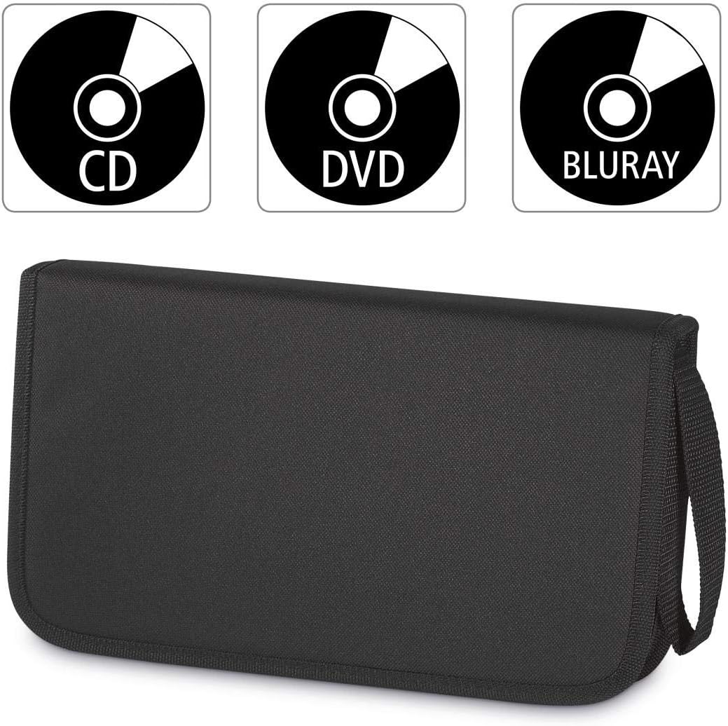 Thumbnail 1 de Hama CD-Tasche für 64 Discs – Mappe zur platzsparenden Aufbewahrung für Auto und Zuhause (Schwarz)