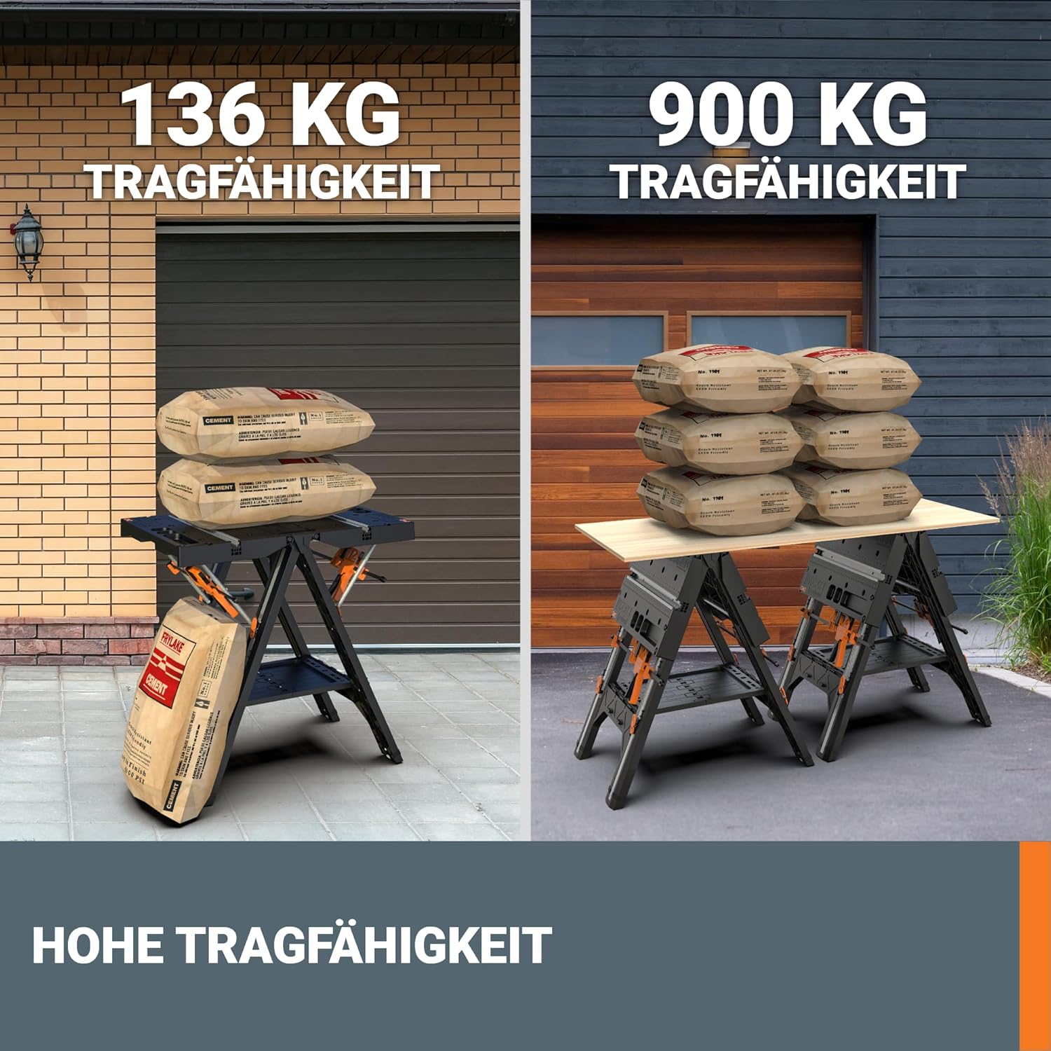 Thumbnail 4 de WORX PEGASUS WX051: mobiles, klappbares Arbeitstisch-System mit 450 kg Tragfähigkeit