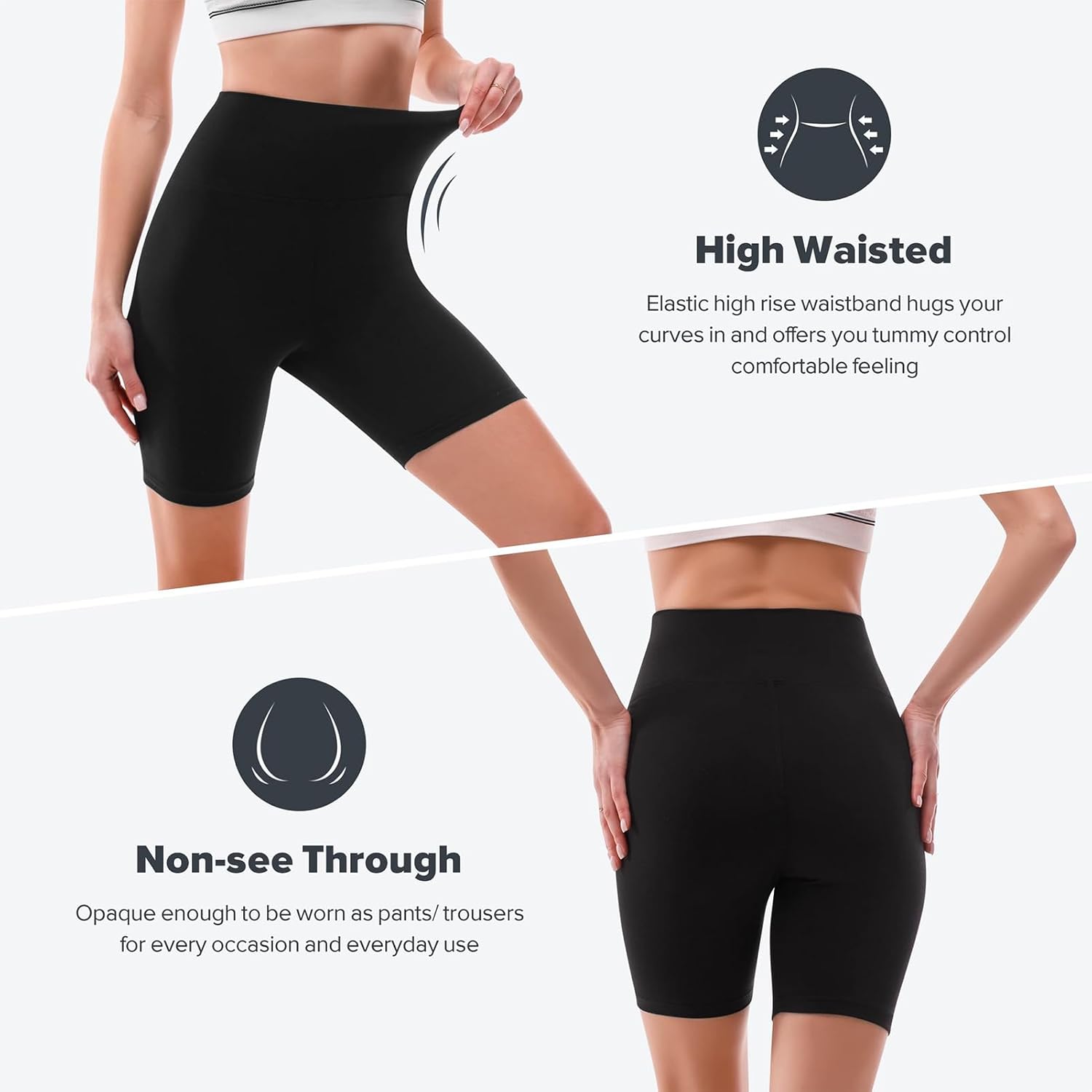 Thumbnail 2 de SINOPHANT Radlerhose Damen Kurz High Waist Shorts – Vielseitige Tight für Sommer, Yoga und Fitness