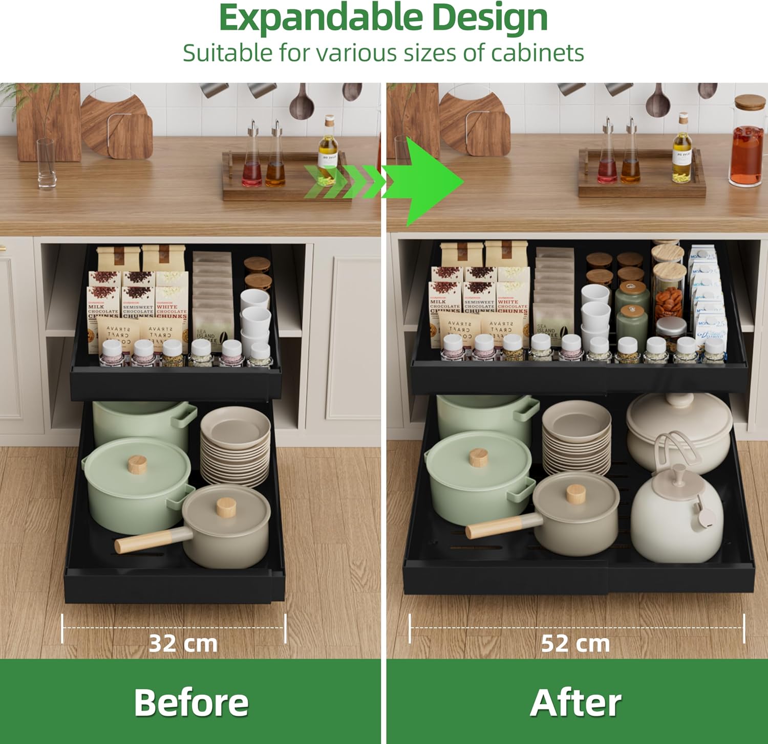 Thumbnail 3 de PAKETA Pull Out Cabinet Organizer 21" 🗄