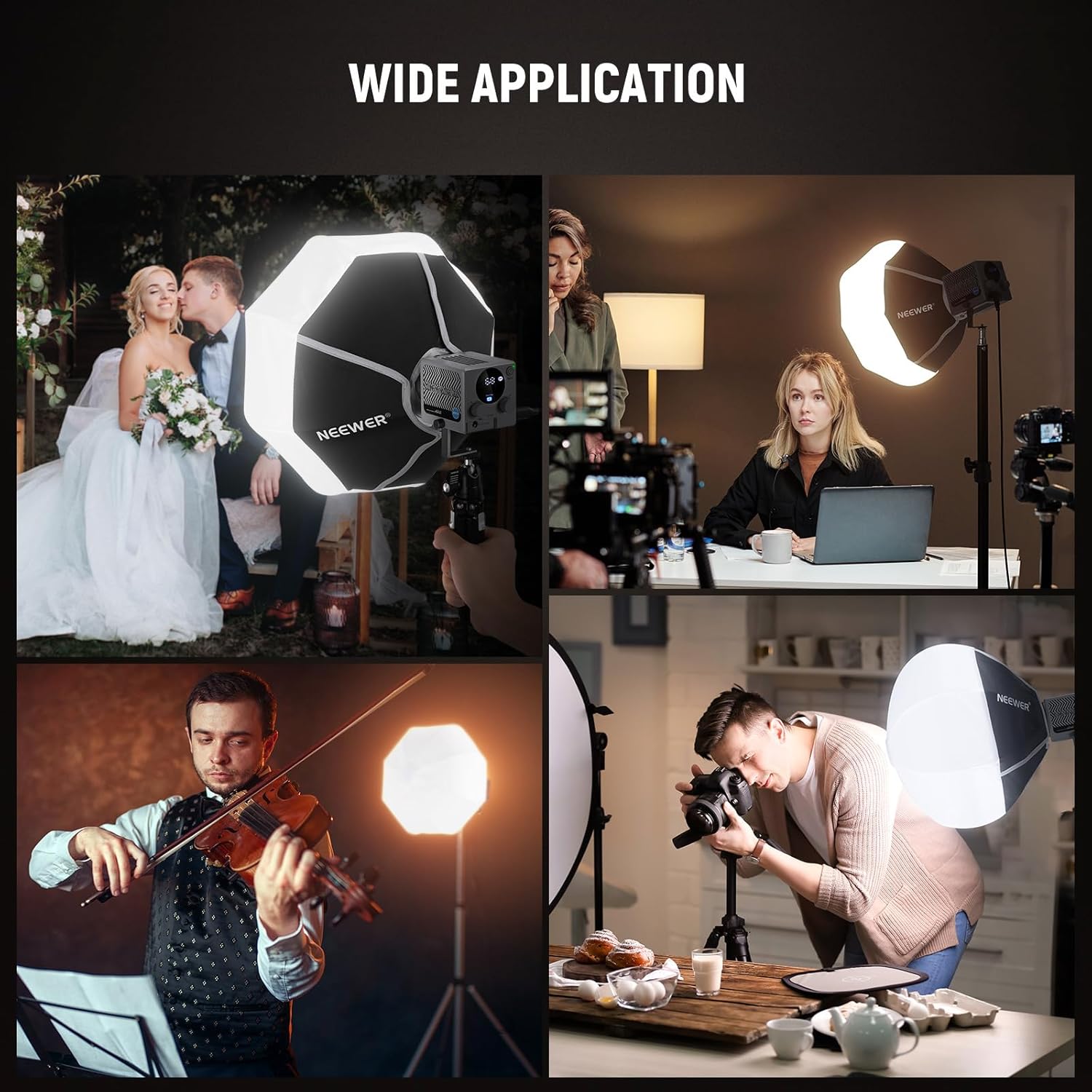 Thumbnail 6 de NEEWER Mini softbox lanterna 12" NS7L per HS60B/HS60C/HS60C Pro LED video