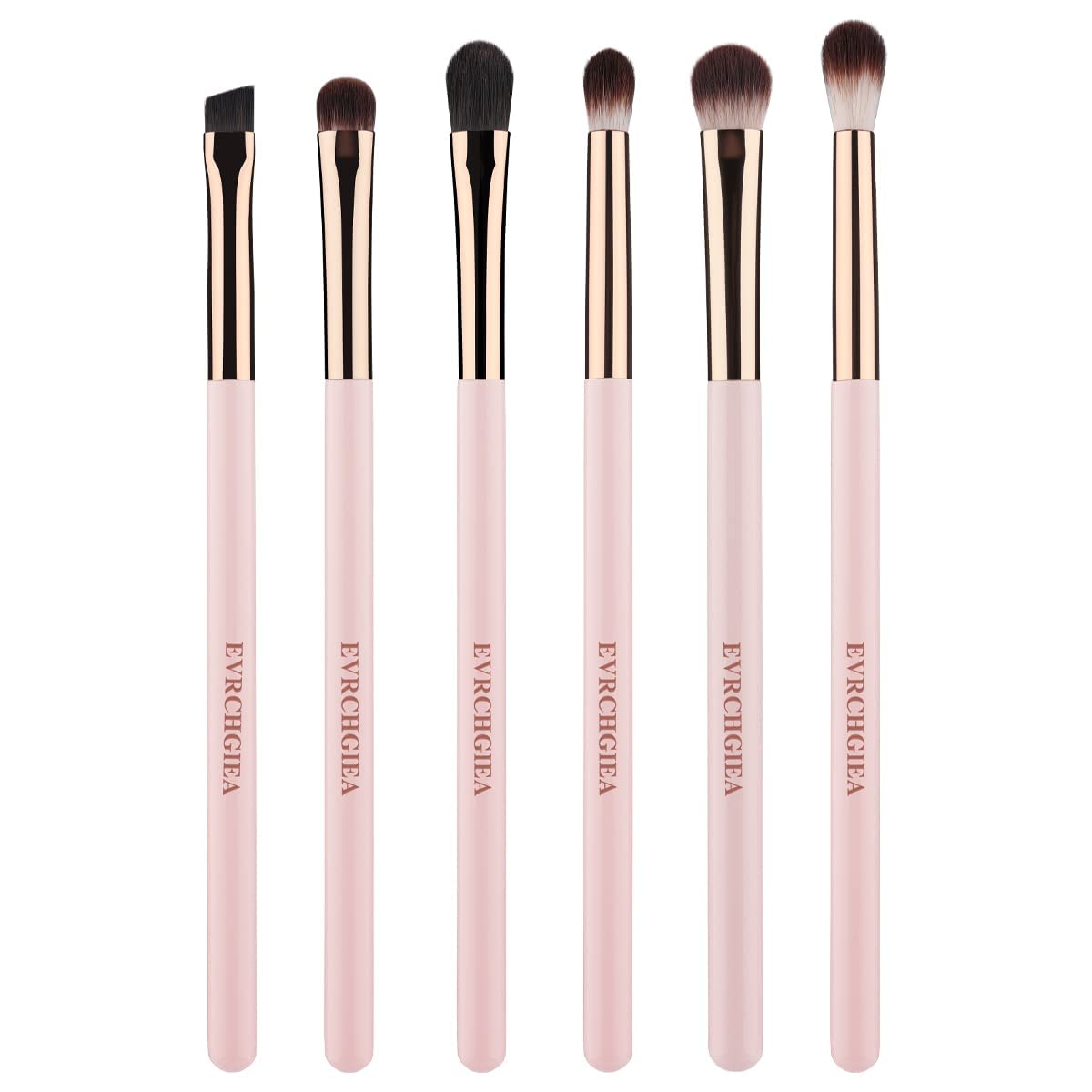 Detalle de Eye Makeup Brush Set, 6 Pcs – Professional Blending Brushes with Soft Vegan Bristles & Wood Handle