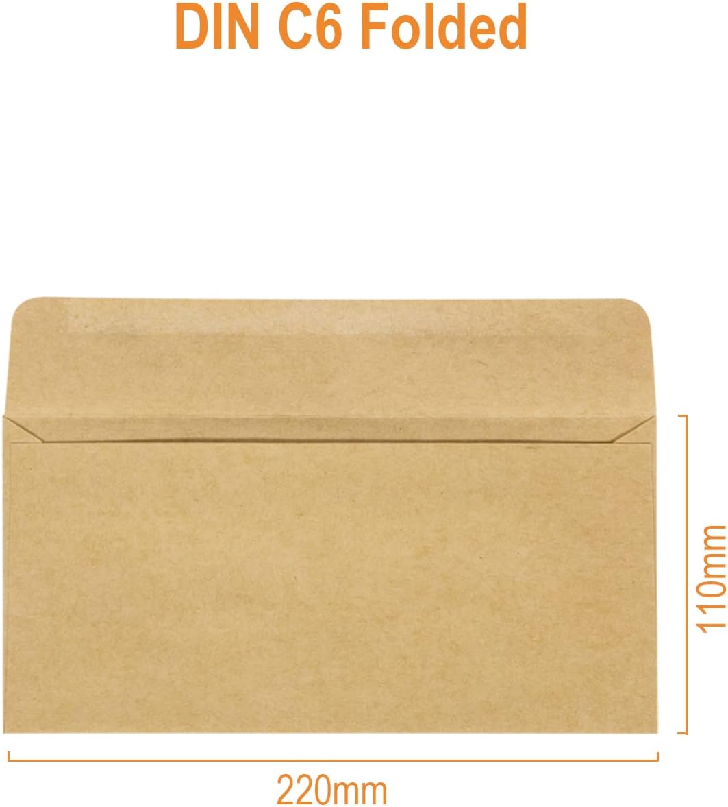 Detalle 2 de Buste in carta kraft 100 pezzi 22x11 cm