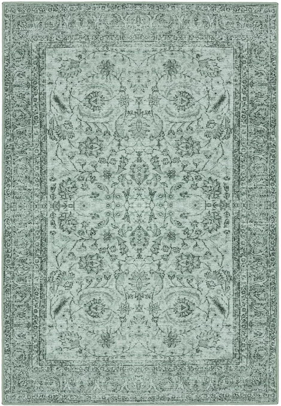 Detalle de RugVista Vintage Siena 120766 tapijt 140 x 200 cm, groen, laagpolig