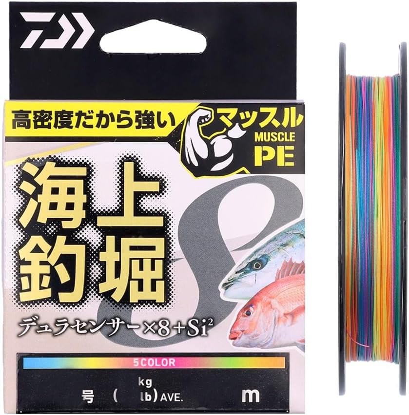 Detalle de ダイワ 07300625 UVF海上釣堀デュラセンサー×8+Si2 PEライン 5カラー・2号~8号・60m