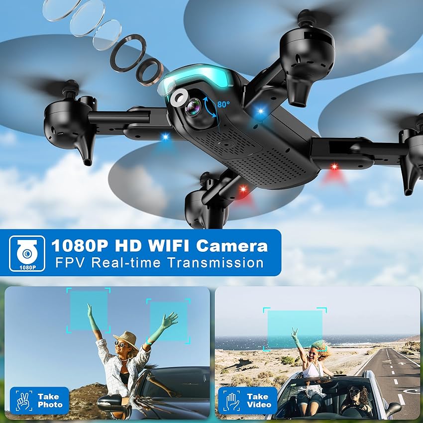 Thumbnail 1 de Unknown Brand Foldable Drone 1080P Camera