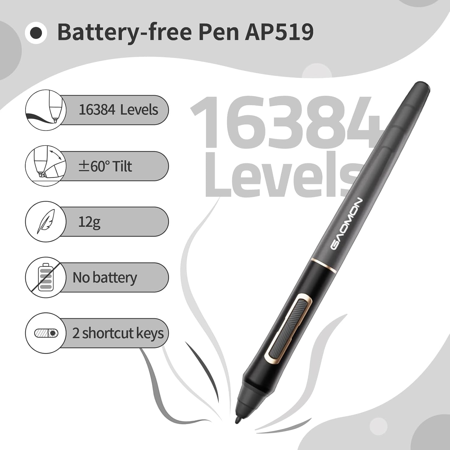 Thumbnail 3 de GAOMON WH851 Bluetooth Drawing Tablet (8 x 5 inches) – Wireless Graphic Tablet for Windows, Mac and Android