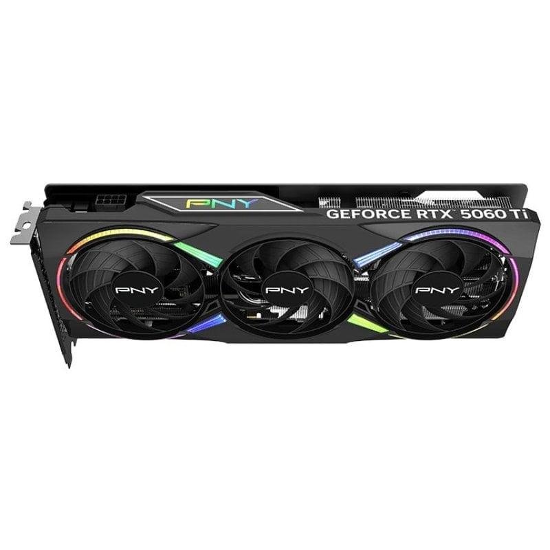 Detalle de PNY GeForce RTX 5060 Ti EPIC-X RGB Overclocked 8GB GDDR7 Reflex – rendimiento futuro