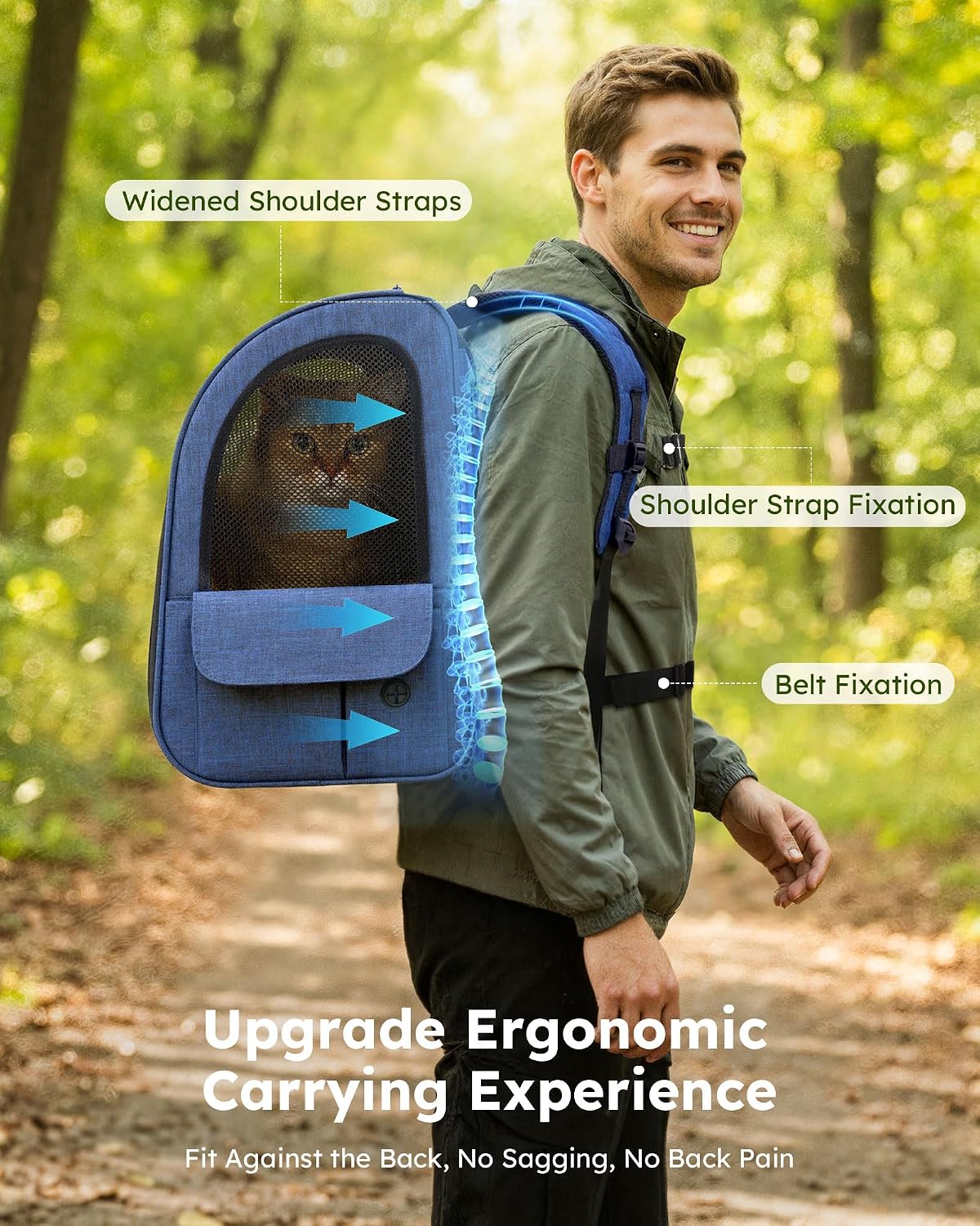 Detalle 2 de Pecute Cat Carrier Backpack for Pets Up to 11 lbs