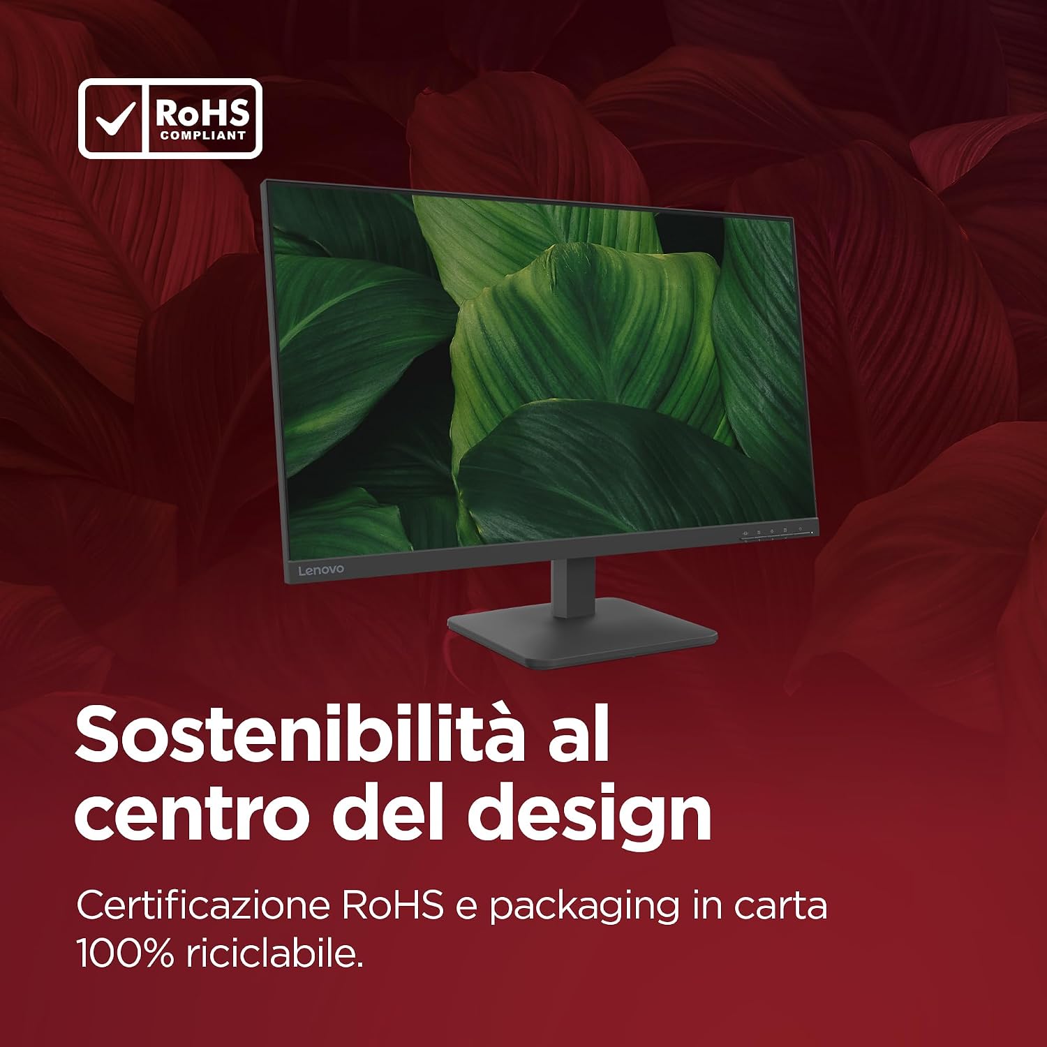 Thumbnail 2 de Lenovo L27-41: Monitor 27" FHD IPS 100 Hz frameless, HDMI/VGA, regolabile