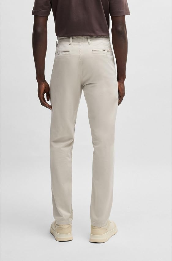 Detalle 2 de BOSS Chino_Tapered pantalones hombre 97% algodón