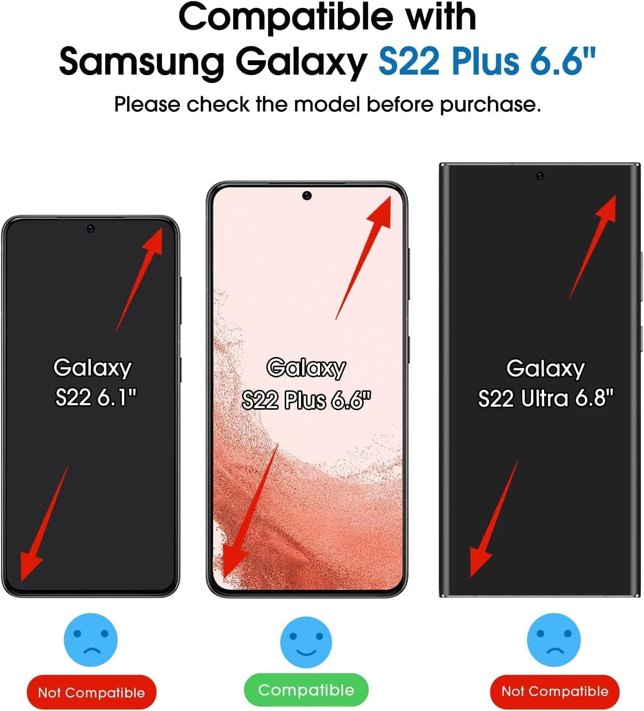 Thumbnail 1 de amFilm OneTouch Screen Protector for Samsung Galaxy S22 Plus (2-Pack) with 9H Glass & Camera Lens Shield