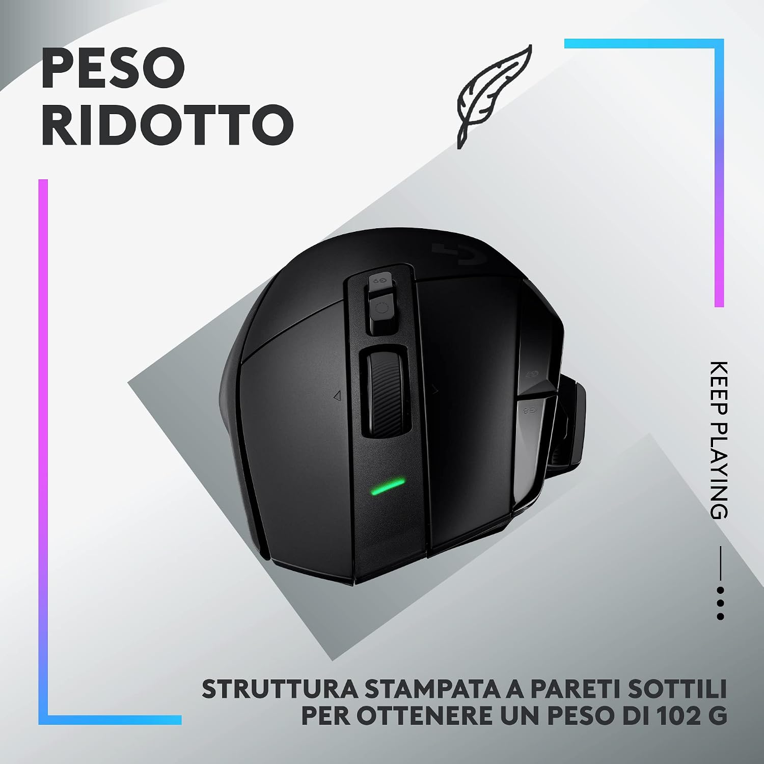 Thumbnail 5 de Logitech G502 X LIGHTSPEED mouse gaming 25K