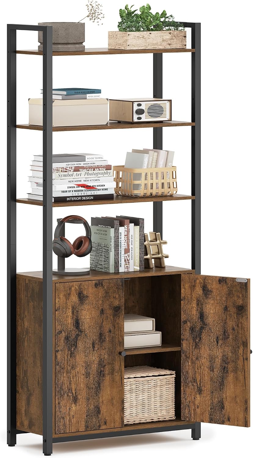 Detalle de VASAGLE Libreria 6 Ripiani Marrone Vintage