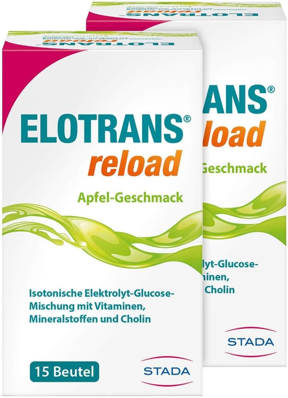 Detalle de ELOTRANS reload – isotonische Elektrolyt-Glucose-Mischung, 2 x 15 Beutel Apfel