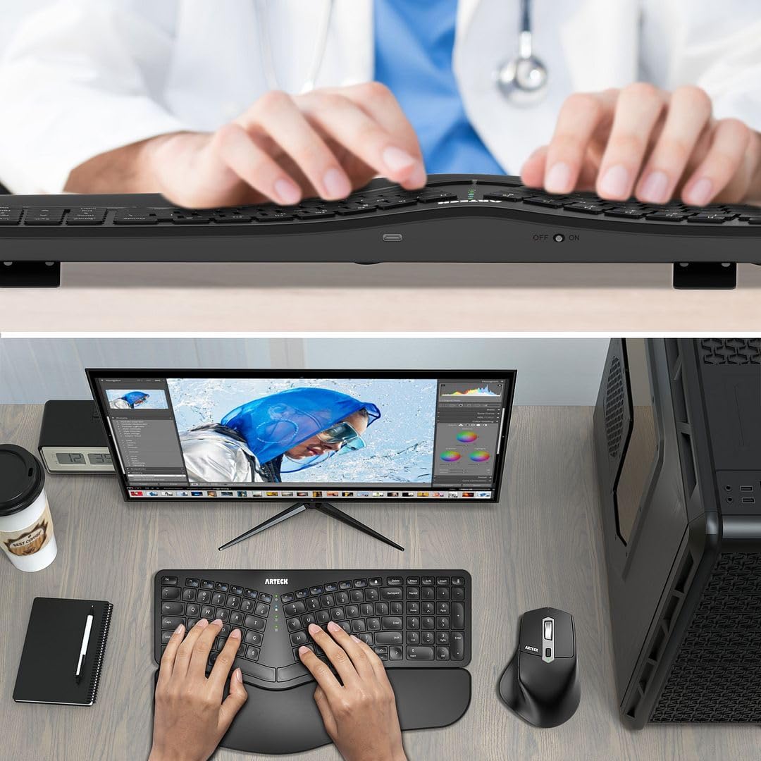 Thumbnail 6 de Arteck Split Ergonomic Keyboard 2.4G wireless ⌨️