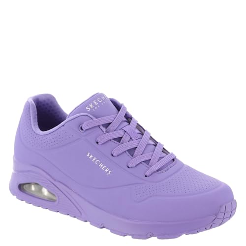 Detalle de Skechers Uno Lilac Durabuck Mesh para mujer (talla 40 EU): comodidad con cierre de velcro