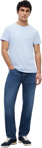Thumbnail 3 de Tommy Jeans TJM Xslim Jersey tee Dm0Dm04411 S/S Camiseta para Hombre, Azul Moonlight Iris, XXL