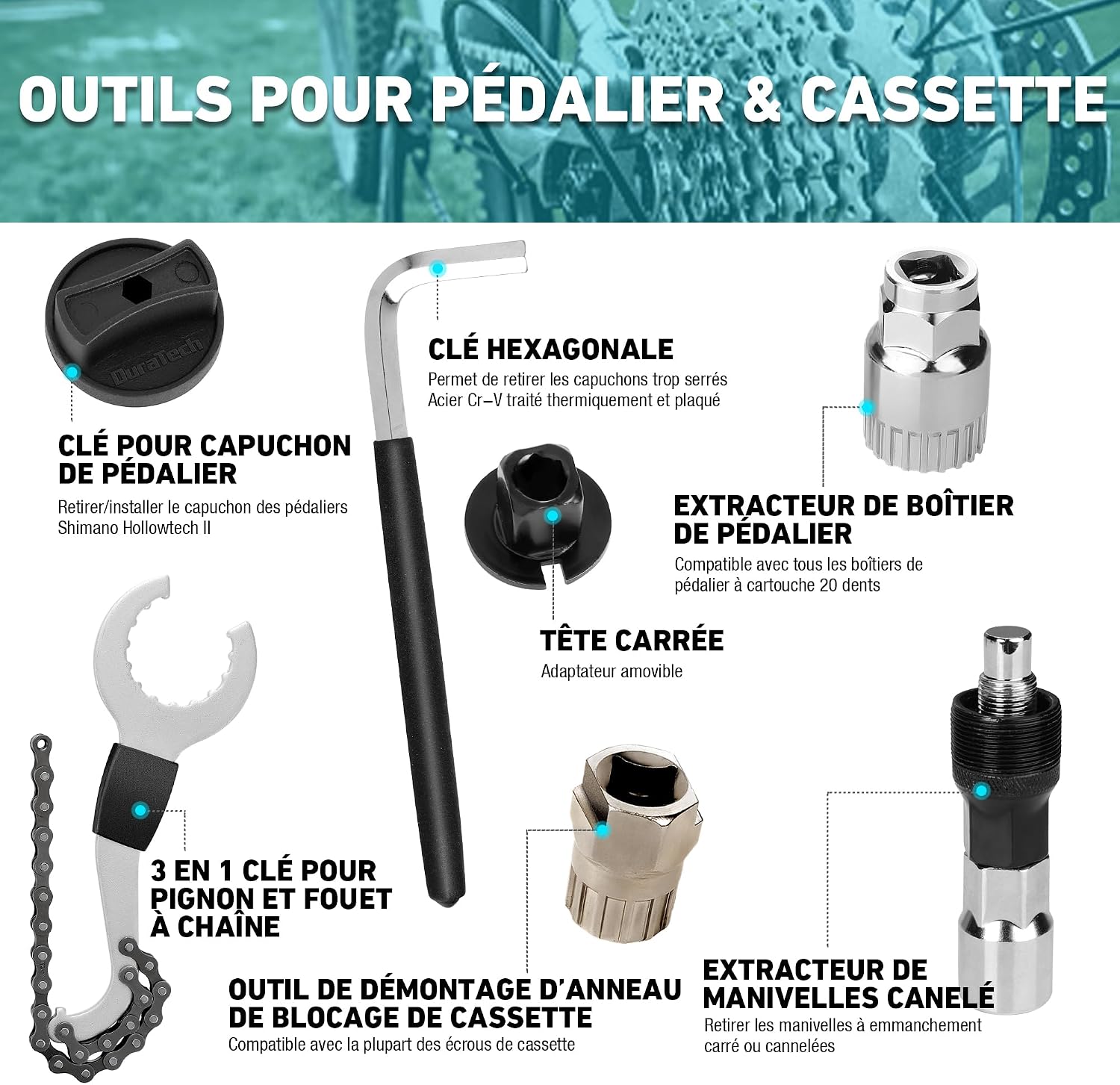 Thumbnail 5 de DURATECH Kit réparation vélo 31 pièces