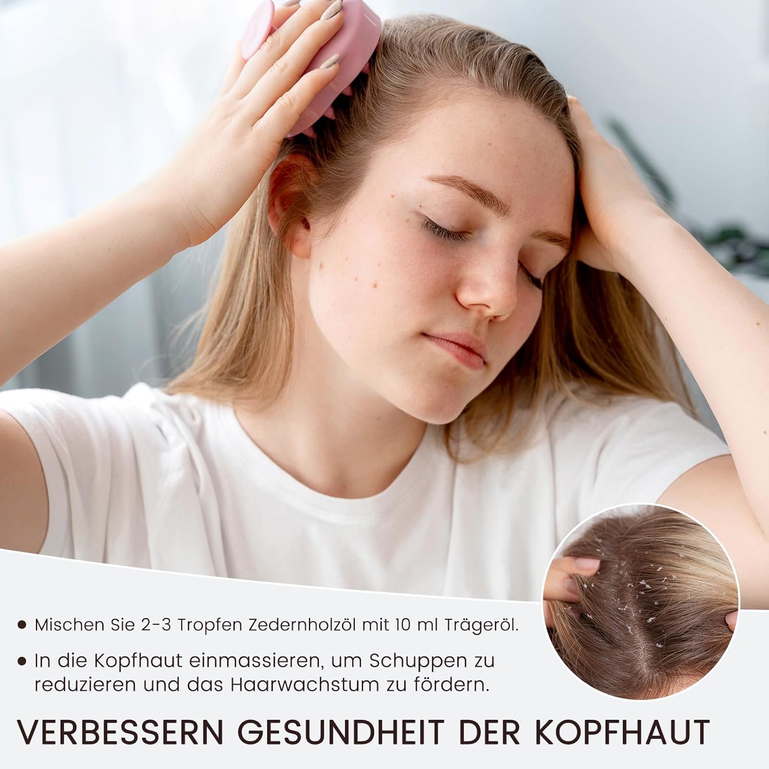 Detalle de MUNUSNA Zedernholzöl 100ML – Reines ätherisches Öl für Duft, Haut- und Haarpflege