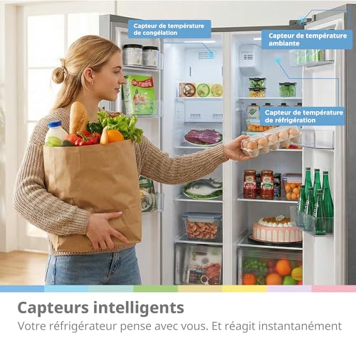Thumbnail 4 de Comfee' 553L Frigo Américain – Frigo Congélateur Combiné No Frost, Blanc, Classe Énergétique E