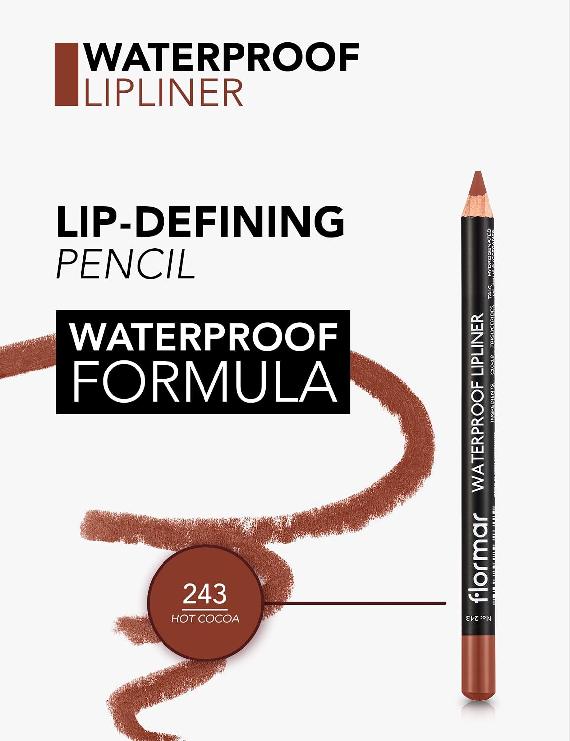 Thumbnail 3 de Flormar Lipliner Wasserfest 243 Hot Cocoa – Langanhaltender Lipliner für definierte Konturen