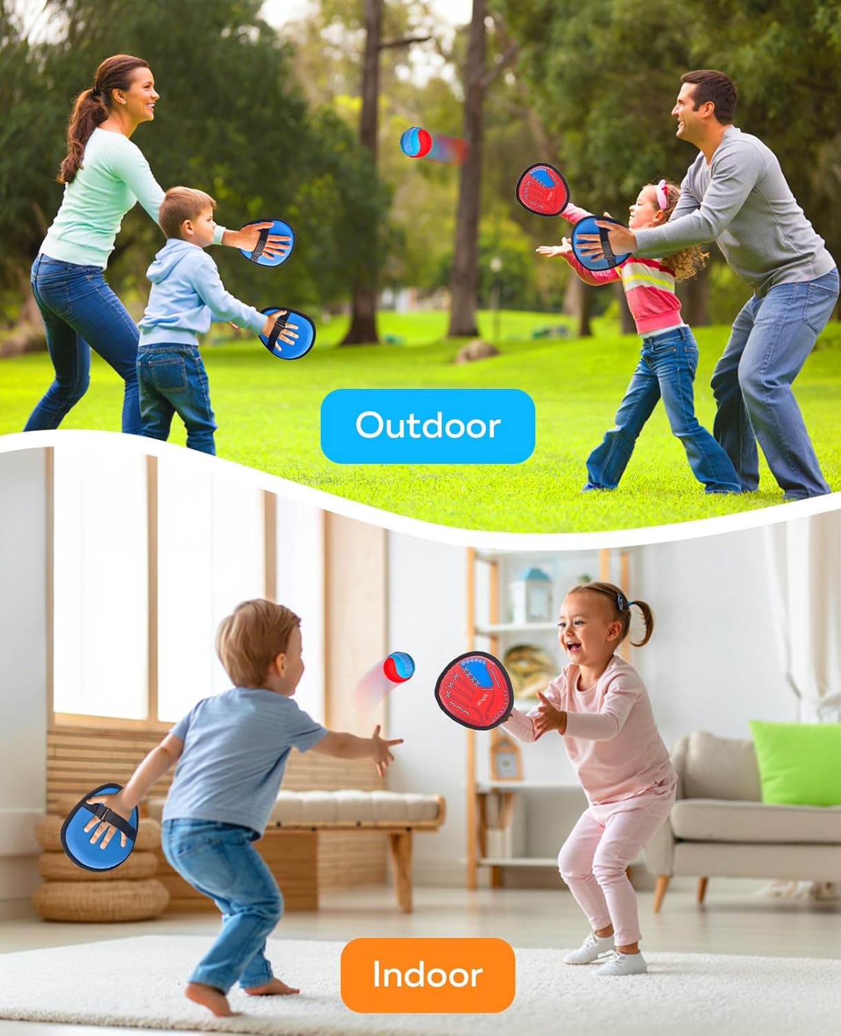 Thumbnail 5 de JoyCat Toss and Catch Game 4-Paddle Set