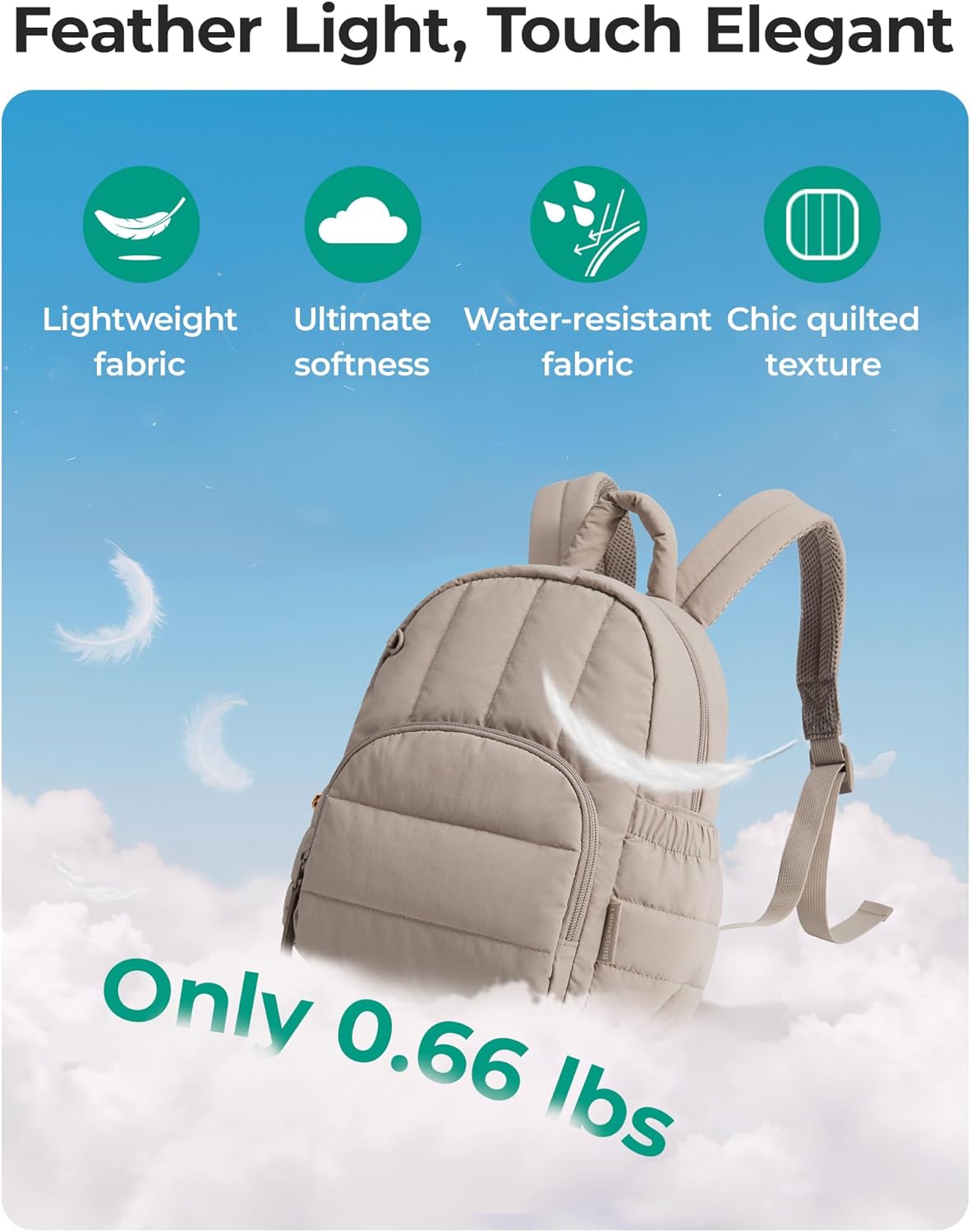 Thumbnail 1 de Bagsmart Mini Sling: Lightweight Quilted Backpack for Women