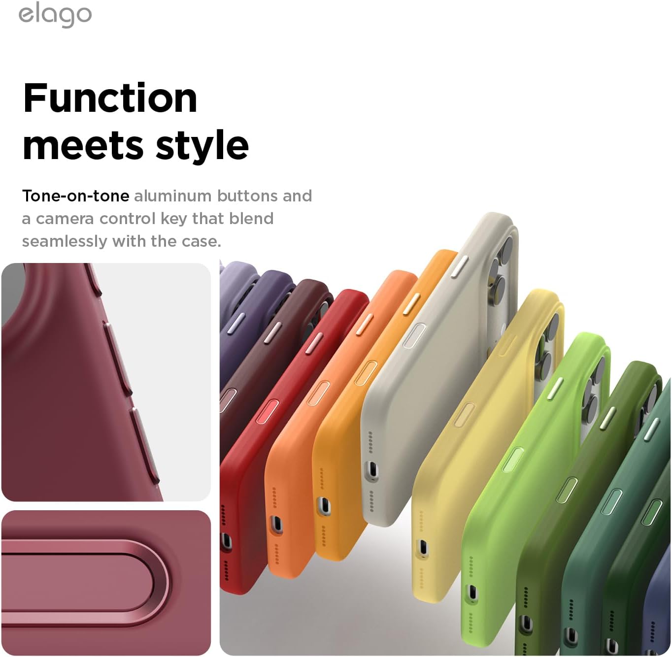 Detalle 2 de elago ES17MSSC69PRO-BGD Magnetic Silicone Case for iPhone 17/18 Pro Max, MagSafe, Burgundy