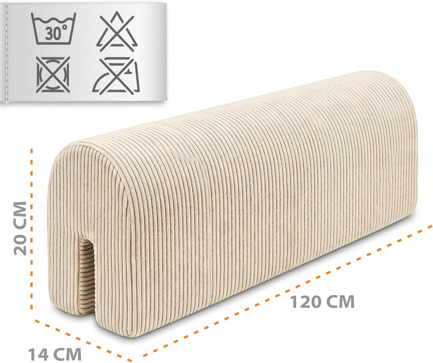 Thumbnail 1 de Totsy Baby Paracolpi lettino neonato antisoffoco 120 cm in velluto a coste beige