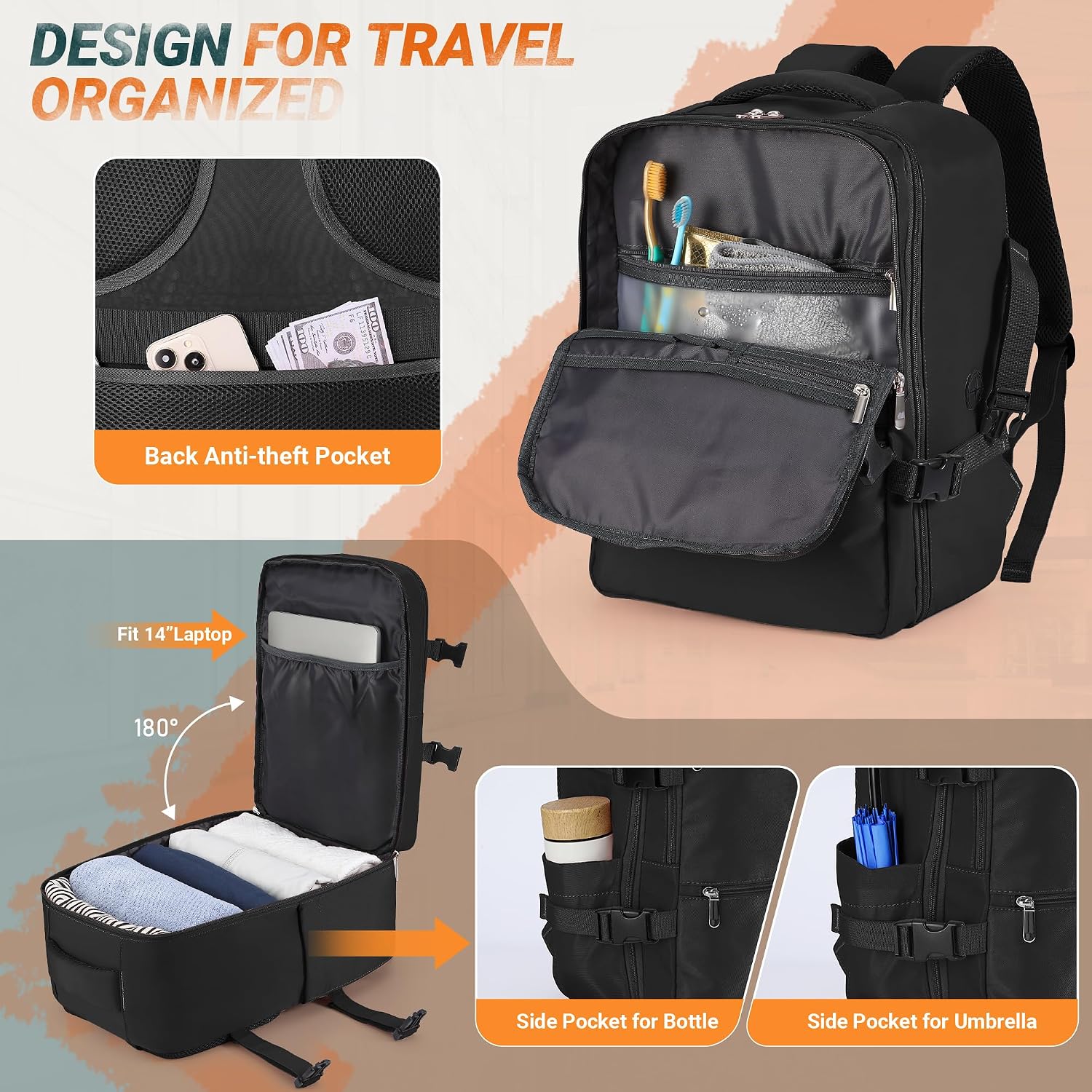 Detalle 2 de xlodea Cabin Bag 45x36x20 Underseat Backpack