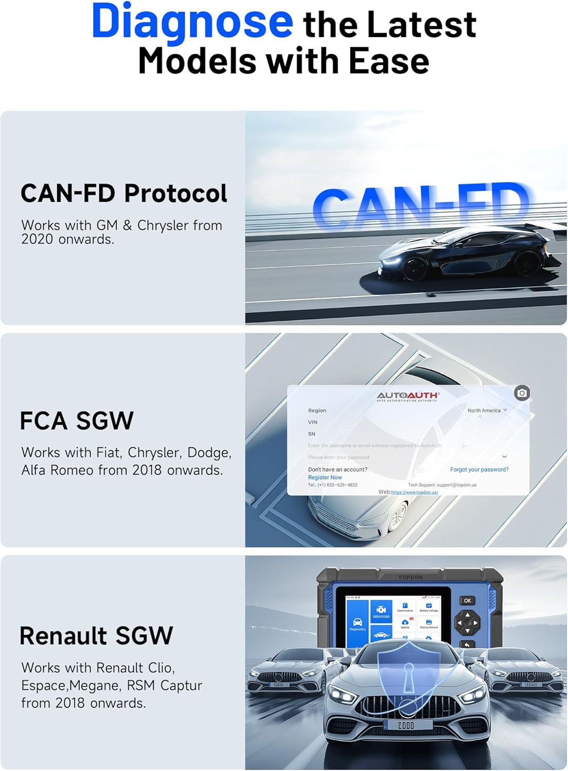 Thumbnail 6 de TOPDON ArtiDiag600 Elite OBD2 Scanner (Full-System Diagnostic Tool) with CAN-FD
