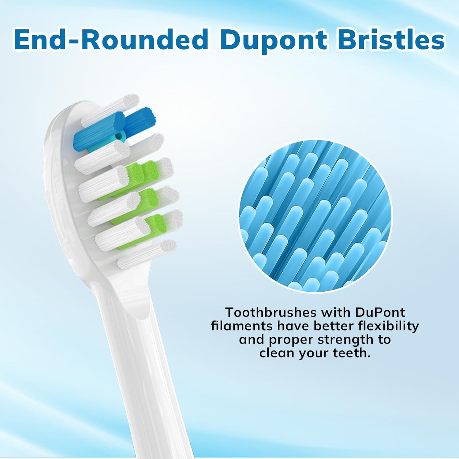 Thumbnail 2 de 6-Pack Replacement Brush Heads for Waterpik Sonic Fusion (SF01–SF04) with DuPont Bristles
