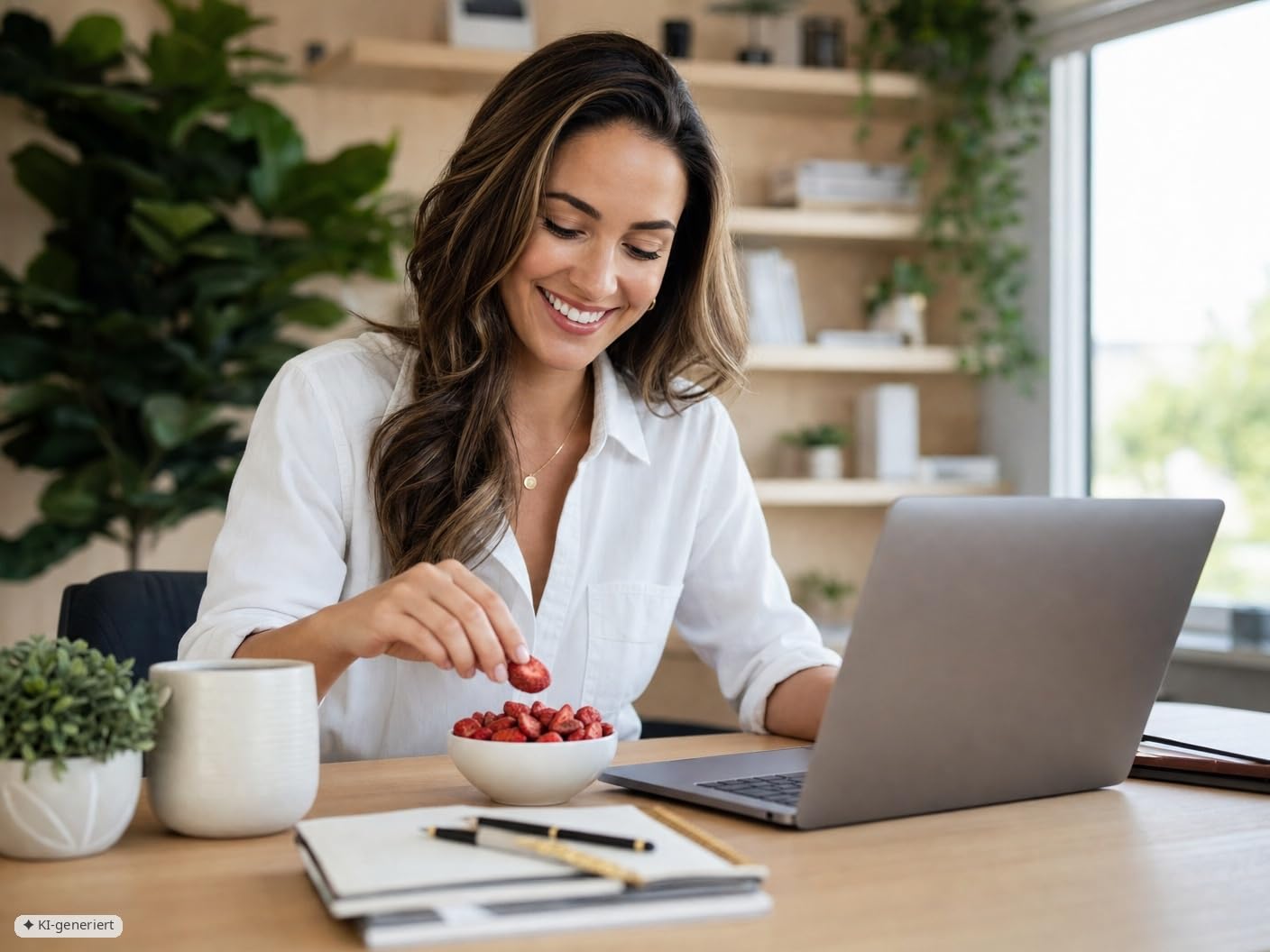 Detalle de EWL Gefriergetrocknete Erdbeeren 400 g – 100% Frucht, ohne Zucker, veganer Snack