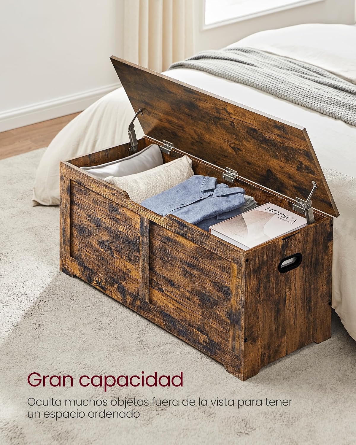 Detalle de VASAGLE LSB061T01 banco almacenaje 40x100x46 cm