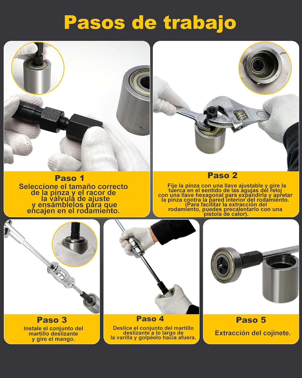 Thumbnail 5 de XSTARYE Extractor Rodamientos Bicicleta 8–32 mm