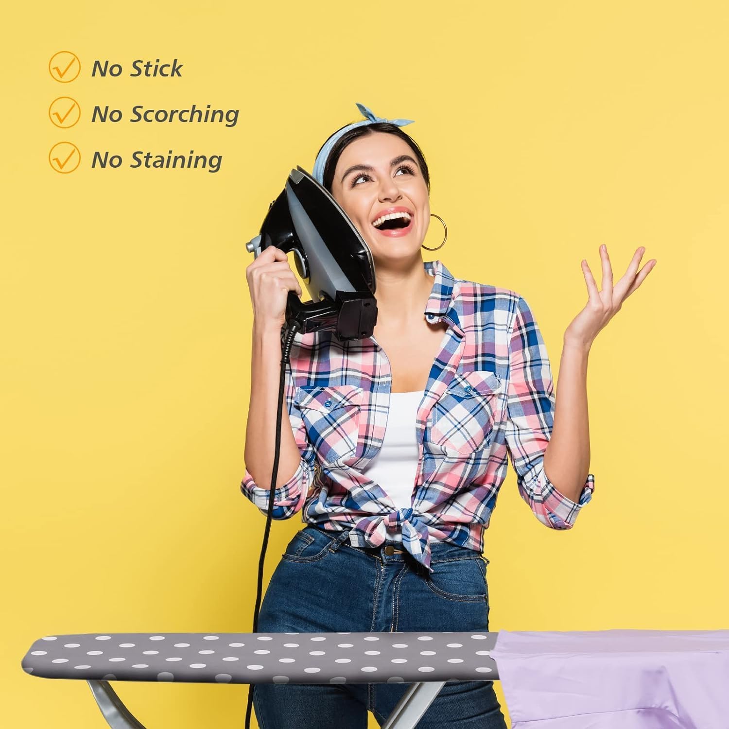 Thumbnail 3 de Sherwood Ironing Board Cover (135 x 45cm) 100% Cotton with Thick Felt – Bubble