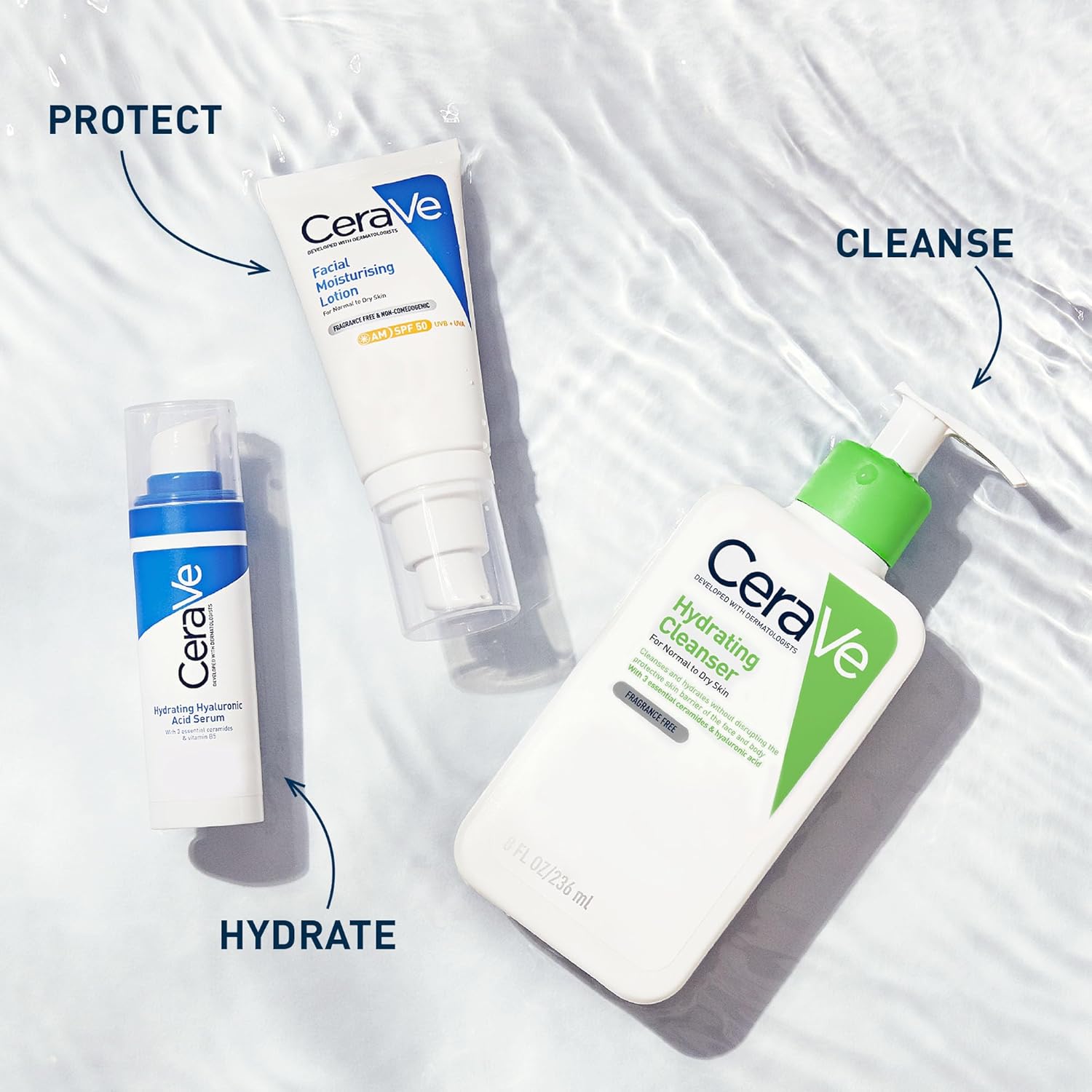 Thumbnail 5 de CeraVe Hydrating Cleanser for Normal to Dry Skin, 236 ml with Hyaluronic Acid and 3 Essential Ceramides